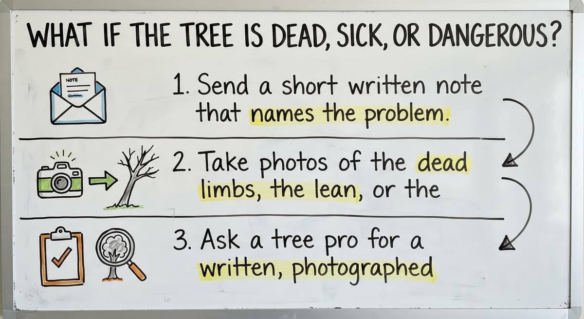 What If the Tree Is Dead, Sick, or Dangerous?, drawn out