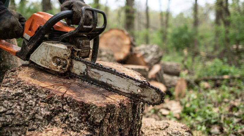 Close detail from the work: do you need a permit to cut down a tree in ohio